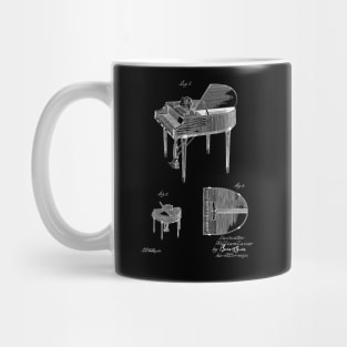 Piano Vintage Patent Drawing Funny Novelty Mug